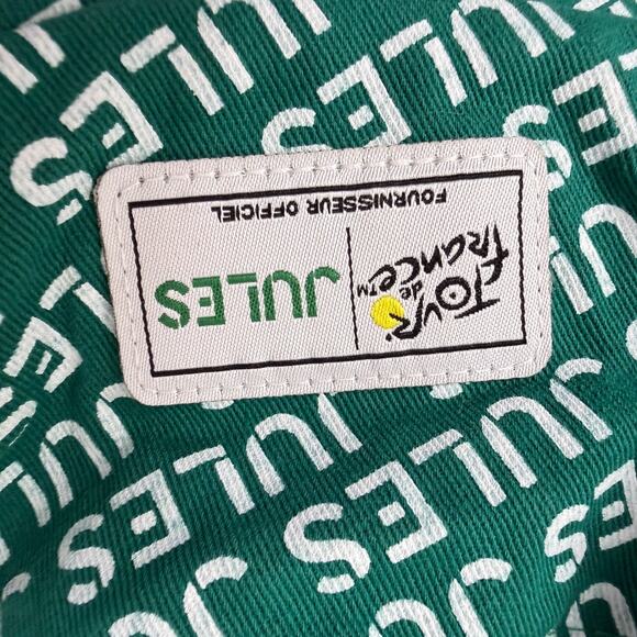 Jules Tour De France Bucket Hat Green White Logo Sports Cycling Cotton EUC - Picture 5 of 5